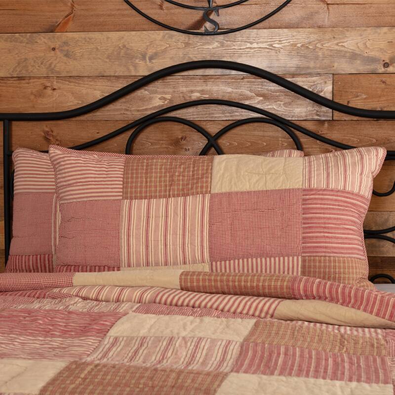 Sawyer Mill Sham - King - Country Red/Dark Tan/Dark Creme