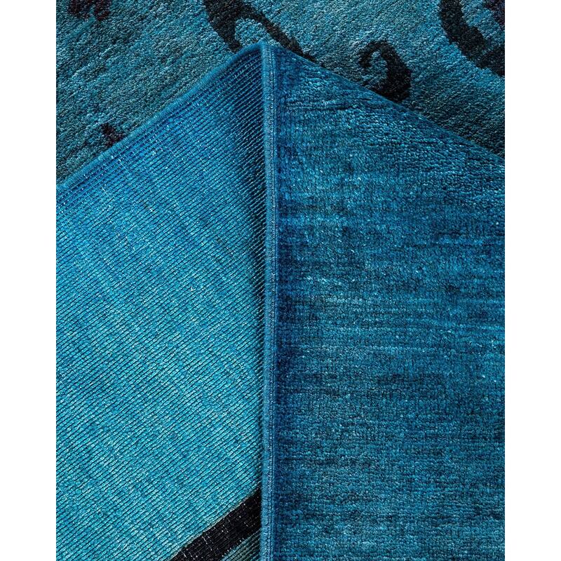 Vibrance, One-of-a-Kind Hand-Knotted Area Rug - Blue, 10' 0" x 13' 8" - 10' 0" x 13' 8"