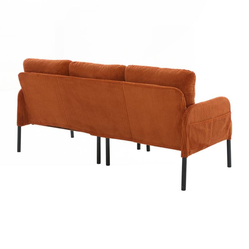Oversized Loveseat, Modern & Plush Double-seater Sofa, Corduroy Upholstered Couch