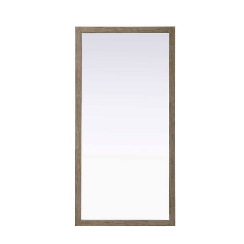 Solene Wooden Rectangle Mirror (60-72 x 36 in.) - Natural Oak - 72" x 36"