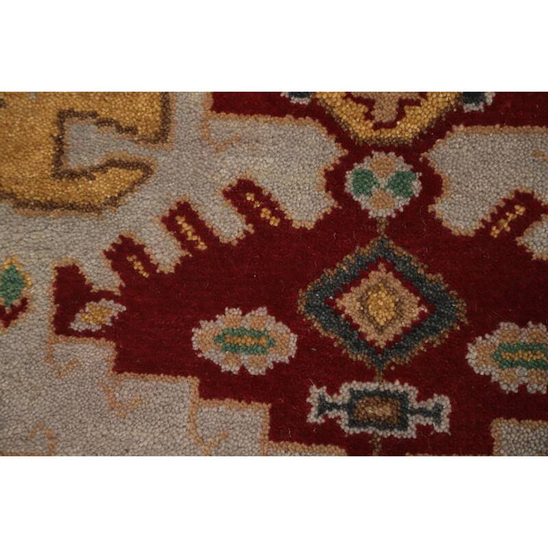 Hand Knotted Oriental 100% Wool Carpet Traditional Geometric Beige & Ivories Viss Area Rug - 5' 9'' X 4' 0''