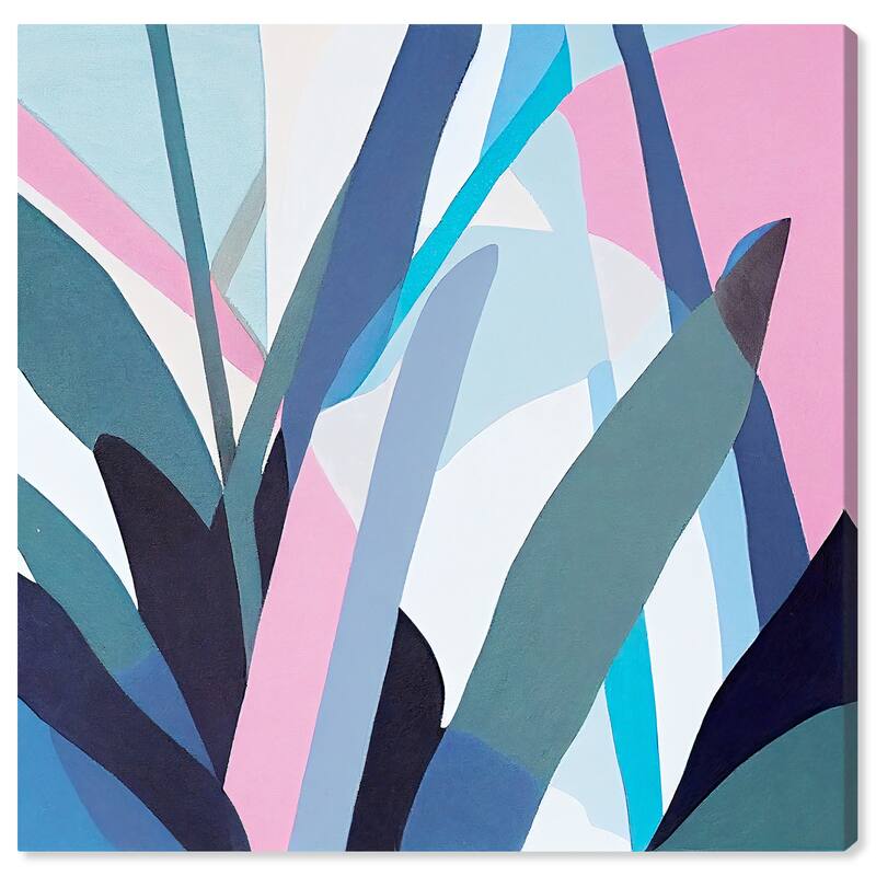 Wynwood Studio Canvas Abstract Aromatic Azure 1 Blue and Tropical Wall Art Canvas Print