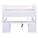 preview thumbnail 29 of 30, Full Size Grey Loft Bed with Desk, Storage, and Charging Station
