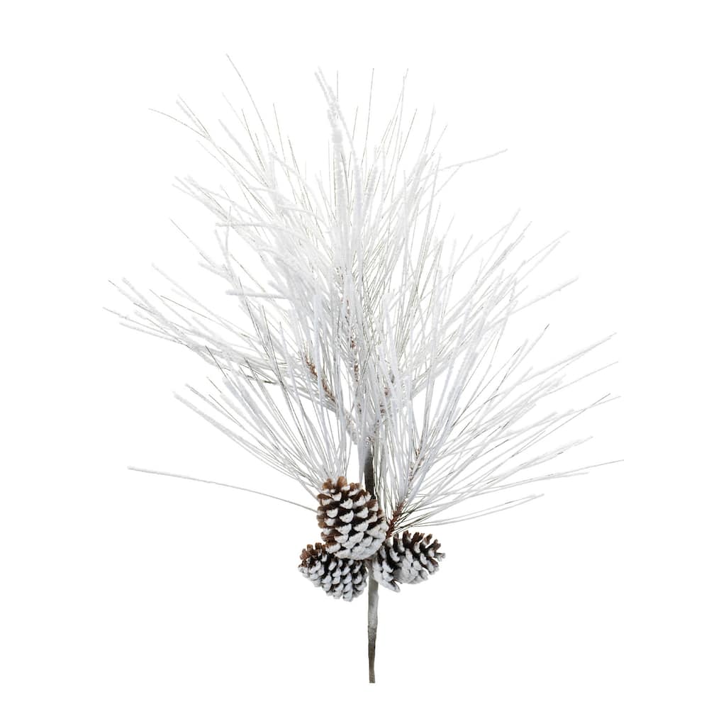 Flocked Long Neddle Pine Spray (Set of 2)