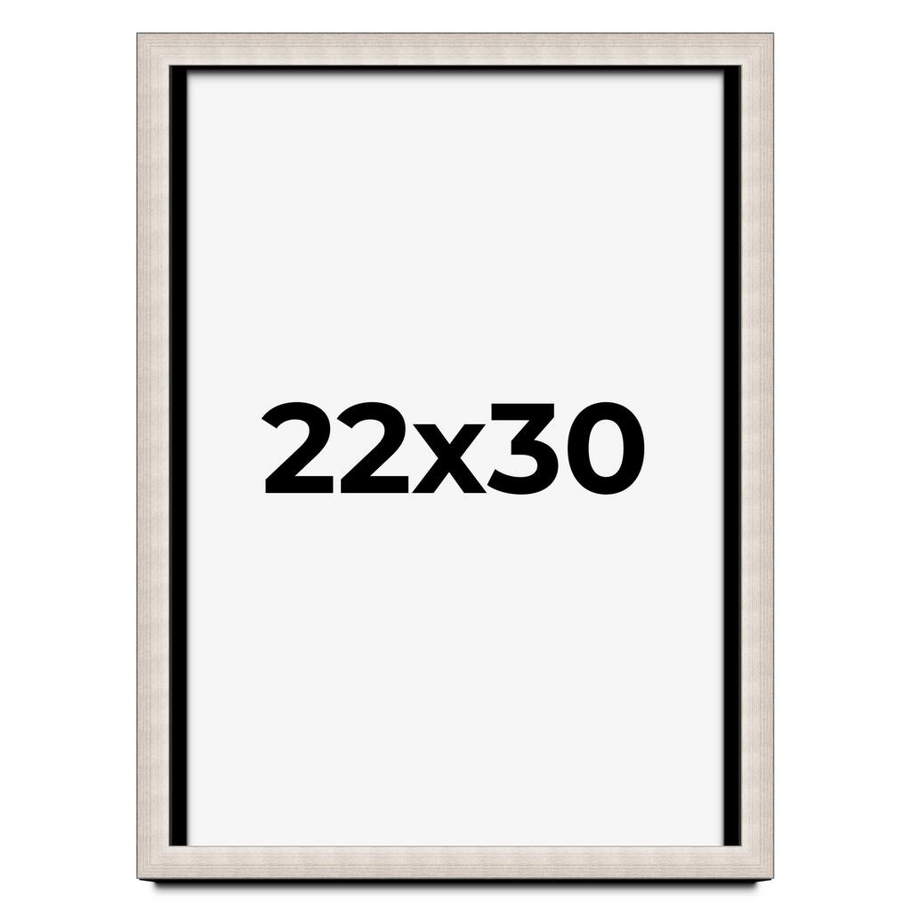 22x30 Shadow Box Frame Silver Real Wood Contemporary Shadowbox Display Frame UV Acrylic Front Acid Free Backing and Hardware