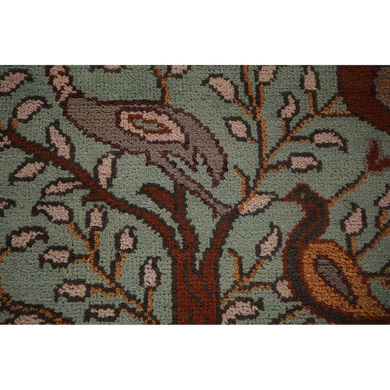 Animals Pictorial Ziegler Indian Foyer Rug Handmade Wool Carpet - 3'11"x 5'11"