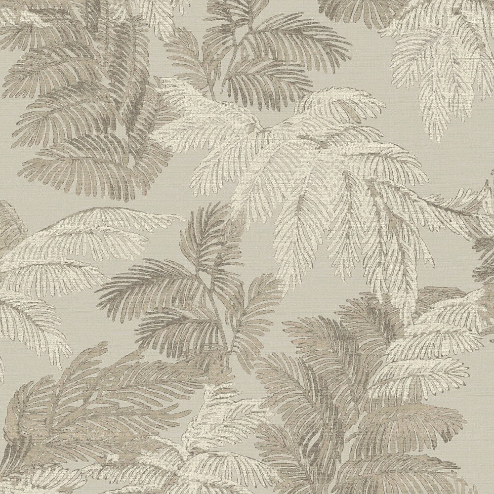 Galerie Wallcoverings Italian Style Palm Leaf Design Vinyl on Non-woven Luster Wallpaper Roll