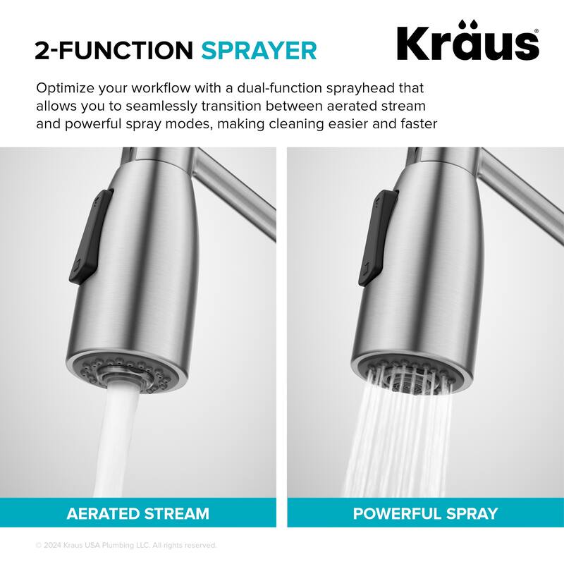 Kraus KPF-1617 Coda 1.8 GPM Single Hole Pre-Rinse Kitchen Faucet