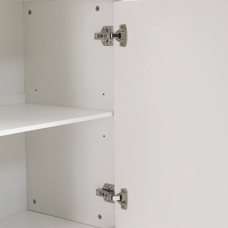 TV Stand for TVs up to 65 Inches, Modern Entertainment Center White Media Console Cabinet for Living Room