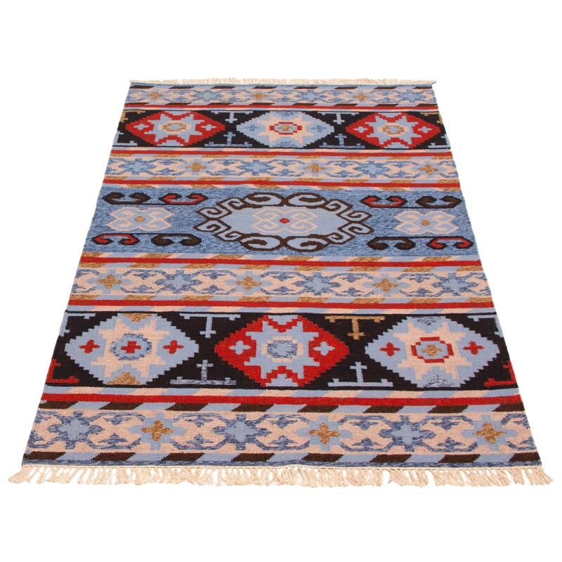 Ankara FW Blue Kilim 5'1" x 8'3" - 5'1 x 8'3