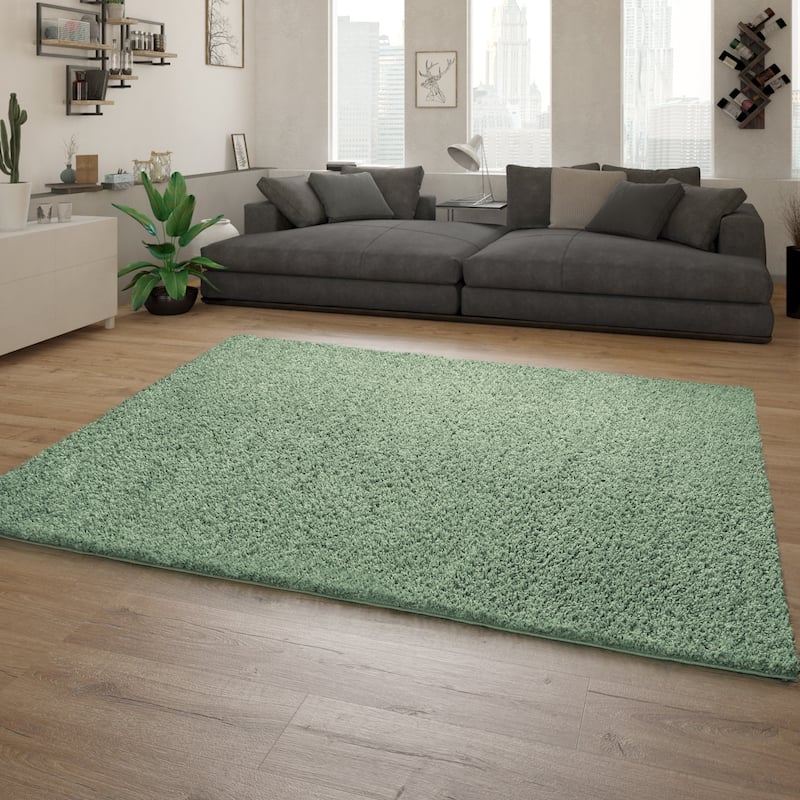 Plain Shag Rug For Living Room or Bedroom in pastell colors