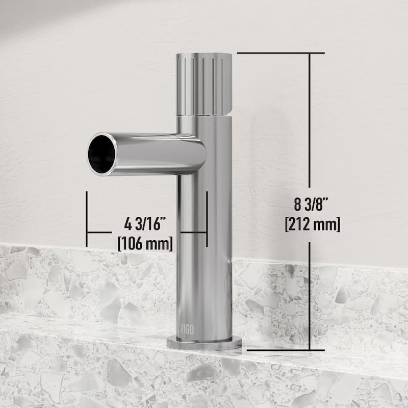 VIGO Ashford 8" H Single Handle Single Hole Bathroom Faucet