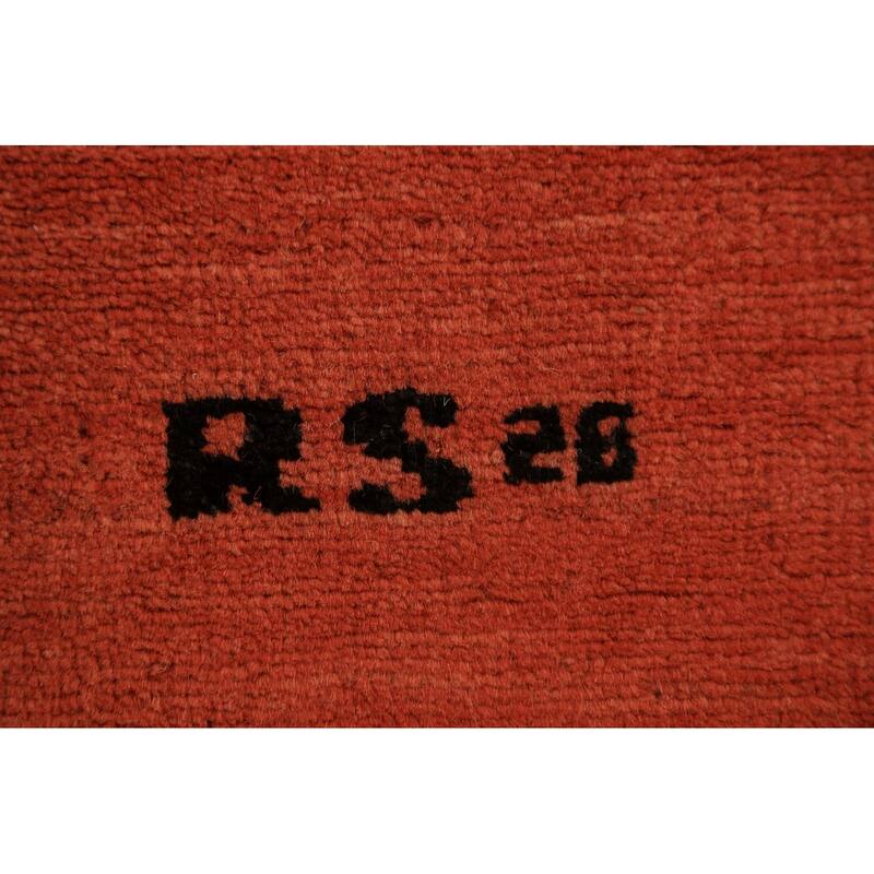 Gabbeh Modern Oriental Rug Hand-Knotted Wool Carpet - 5'3" x 6'5"