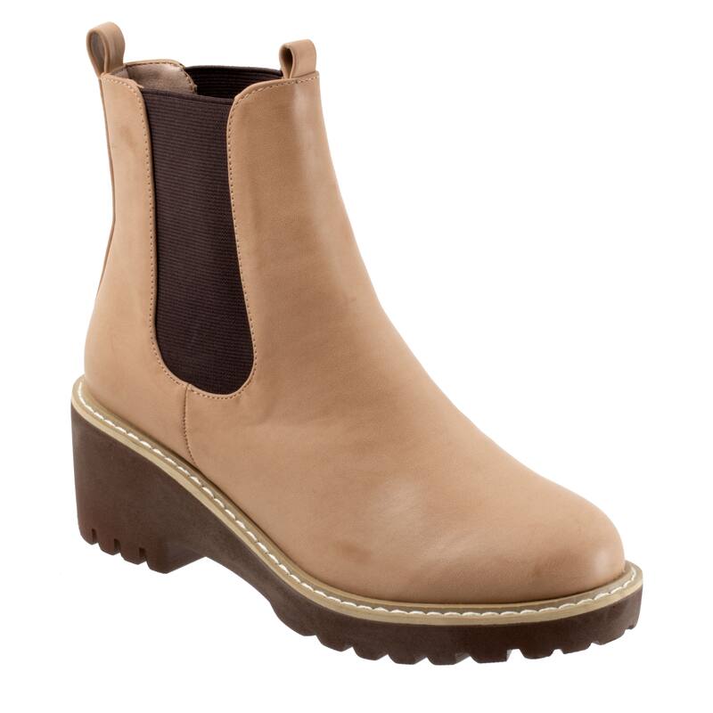 Los Cabos Ari Leather Chelsea Boot - EU 38/US 7.5 - Taupe