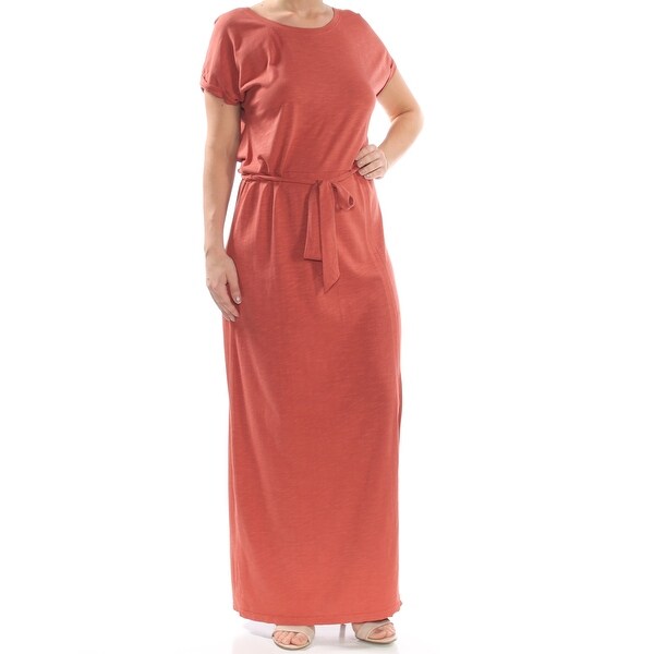 womens orange maxi dress