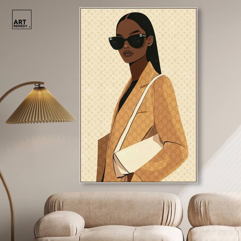 Elegant Coat Gal Canvas by Art Remedy