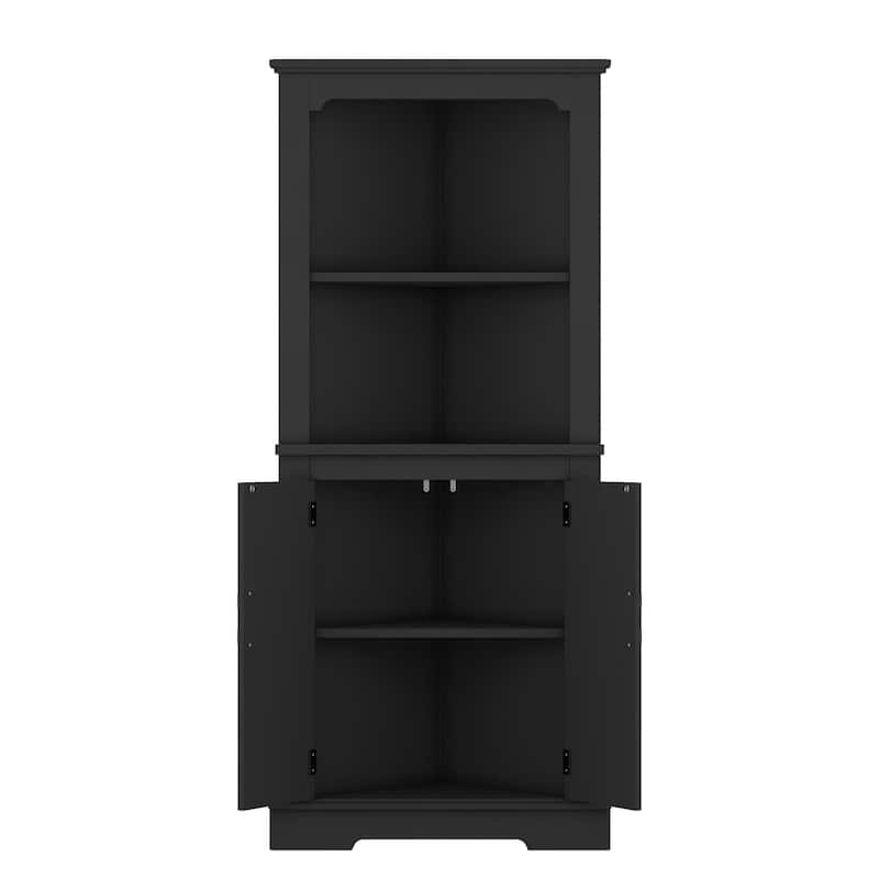 Tall Corner Cabinet with Doors