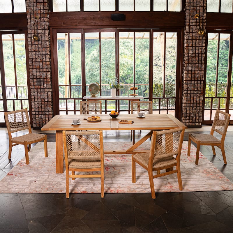 Cambridge Casual Belmont Teak Wood Dining Chair Set of 2