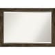 preview thumbnail 1 of 21, Beveled Wood Wall Mirror - Fencepost Brown Narrow Frame