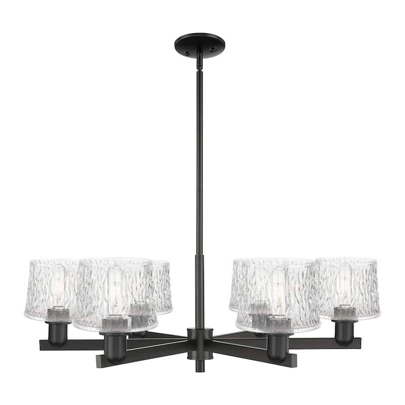 Innovations Lighting Endless Possibilities Arcadia - Niagara - 6 Light 36" Stem Hung Chandelier - Matte Black