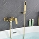 preview thumbnail 2 of 17, Solid Brass Wall Mounted Roman Tub Faucet with Handheld Shower Head