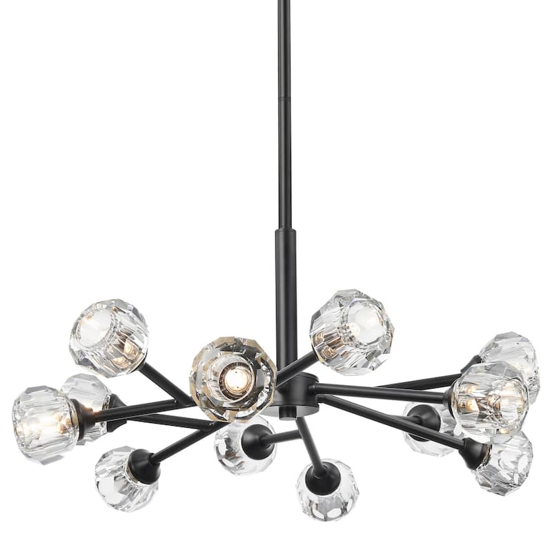 Innovations Lighting 465-12CR-G465-CL Aurora 12 Light 24" Wide Sputnik - Matte Black