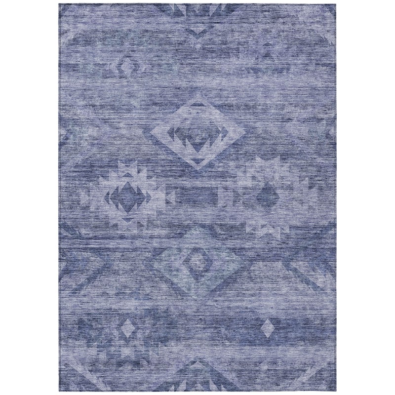 Machine Washable Indoor/ Outdoor Chantille Boho Tribal Rug