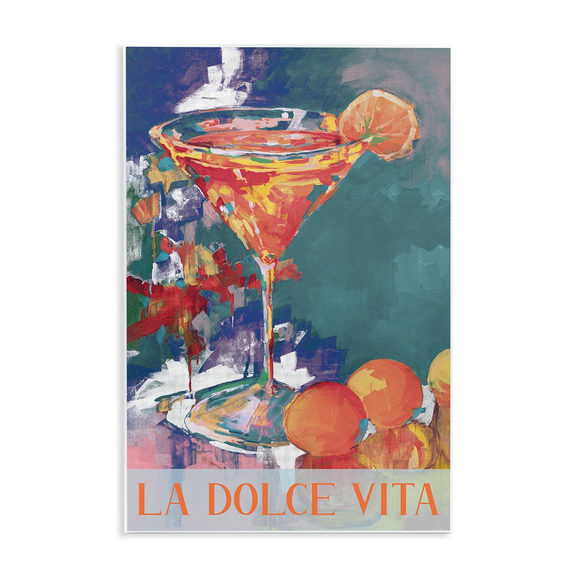 Stupell Citrus Cocktail on Blue Wall Plaque Design By Jane Slivka