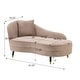preview thumbnail 22 of 20, Christopher Knight Home - Modern Upholstered Curved Chaise Lounge with Boucle Fabric & Lumbar Pillow - 61.25"W