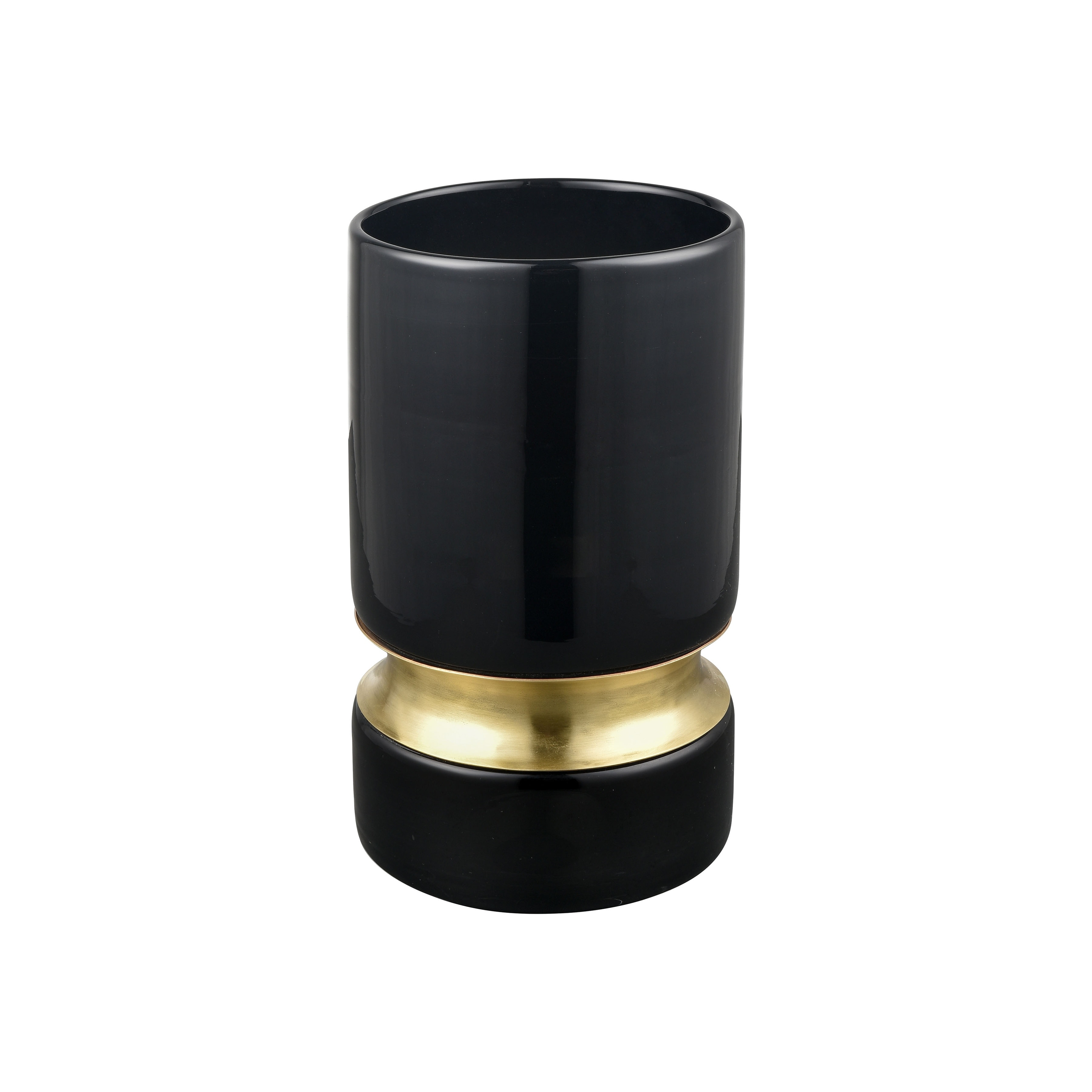 Elk Home Brooke Black Finish Glass 5.75 Inch Wide Vase