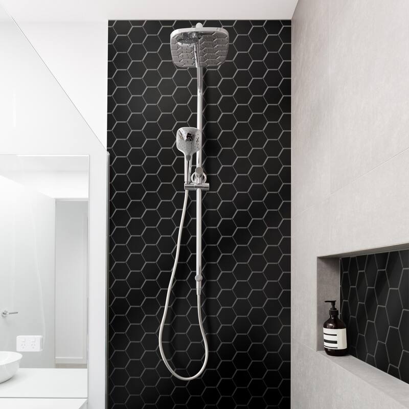 Merola Tile Metro Super Hex Series 10" x 11-1/2" Porcelain Mosaic Tile