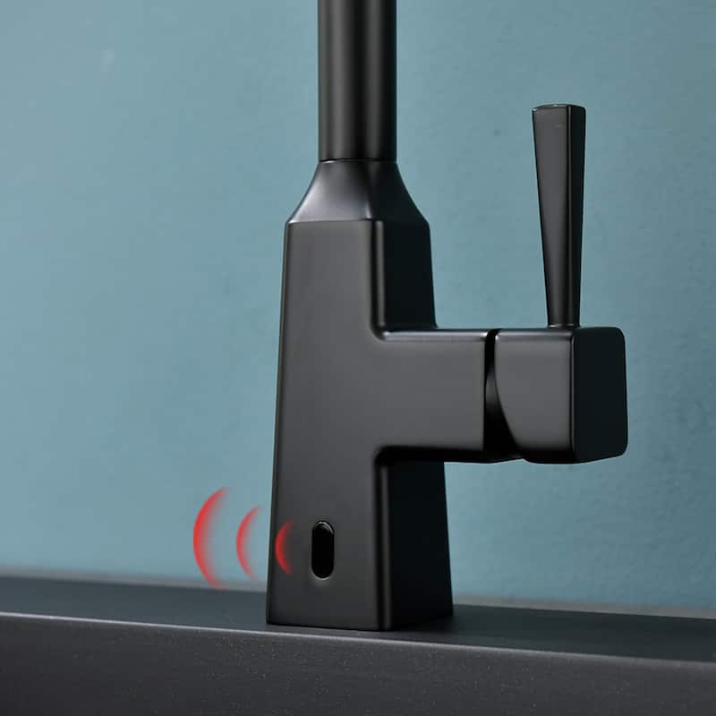 Black Touchless Pull-Down Kitchen Sink Faucet