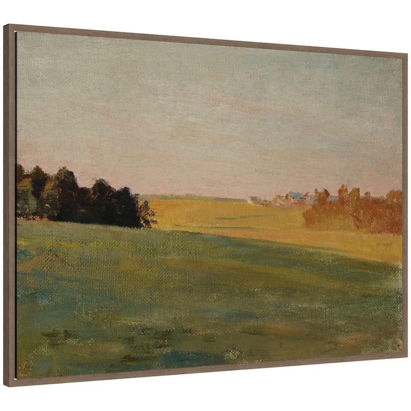 Kate and Laurel Evening 1910 Jan Ciaglinski by Nostalgia Prints Framed Canvas Wall Art Print - 38 x 28