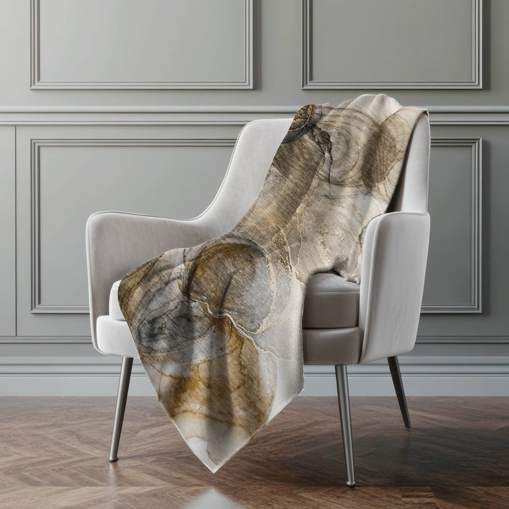 Premium Machine Washable Abstract Contemporary Sherpa Throw Blanket