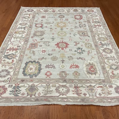 HERAT ORIENTAL Handmade Vegetable Dye Oushak Wool Rug - 7'2" x 9'9"