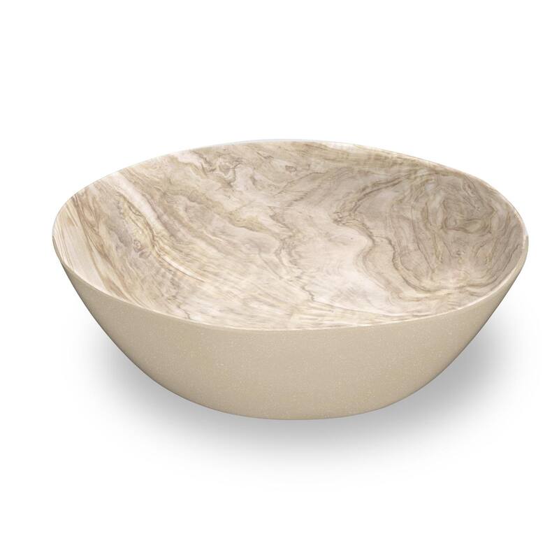 Abode Homewares by TarHong Faux Real Desert Wood Serve Bowl, 12"/ 142oz.