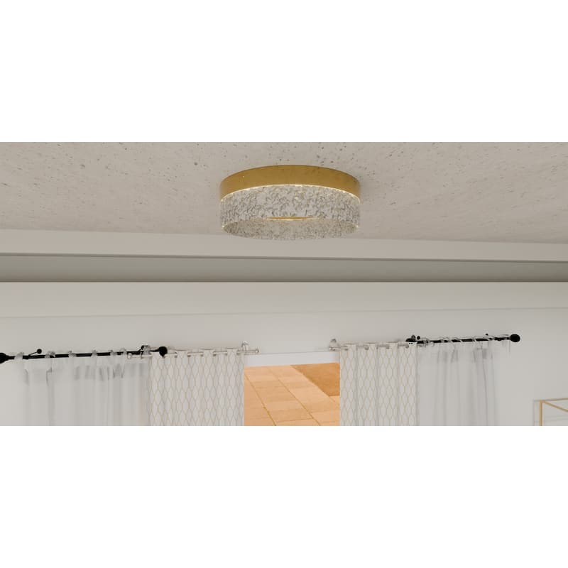 Vistaria Integrated LED Brushed Gold Flush Mount