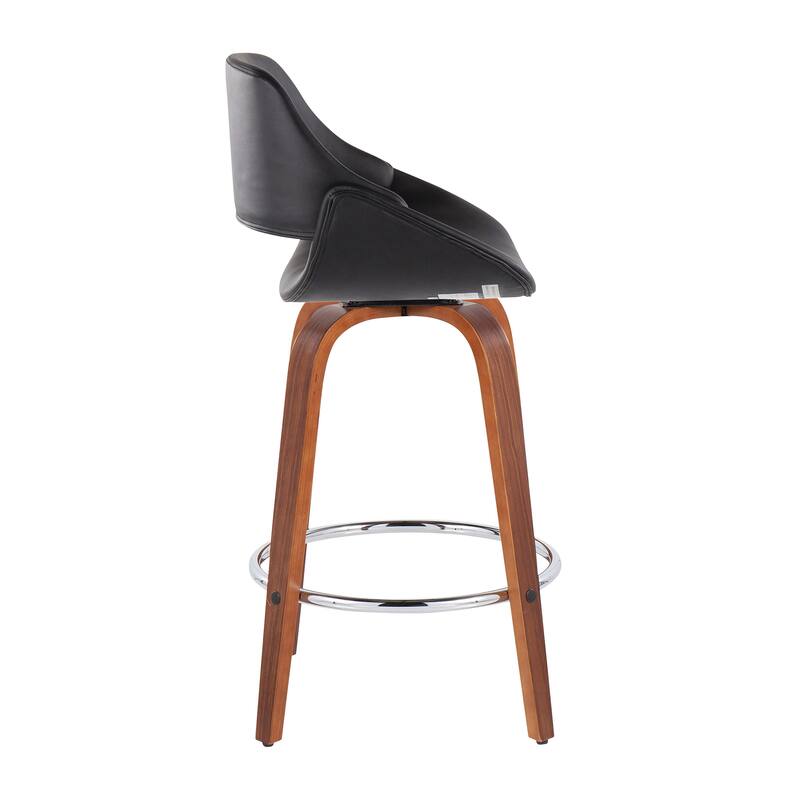 Carson Carrington Svellingen 26" Fixed-Height Counter Stool with Round Chrome Footrest (Set of 2)