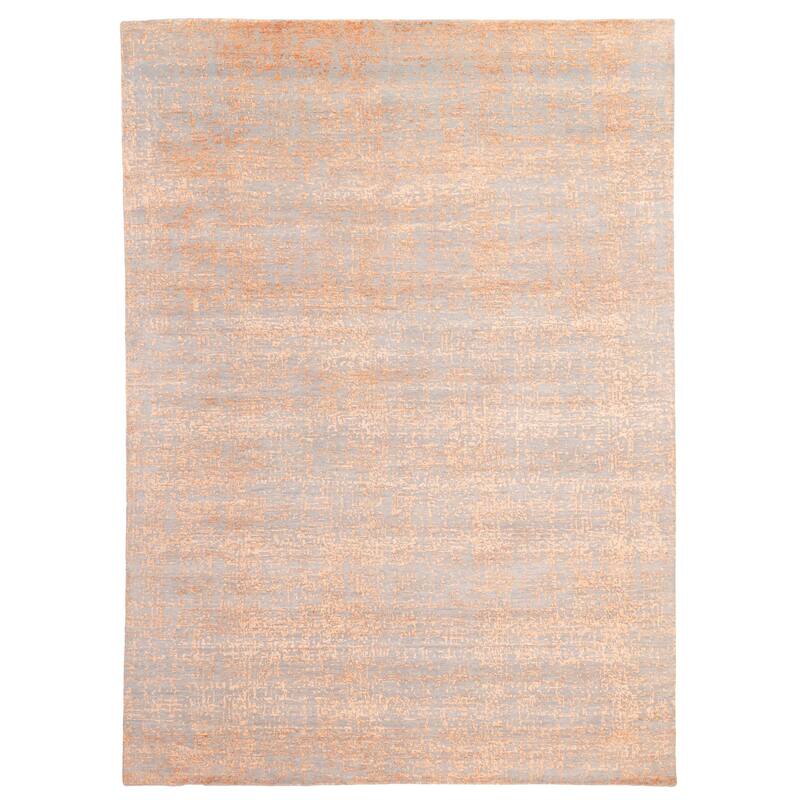 ECARPETGALLERY Hand-knotted Legacy Copper, Grey Silk, Wool Rug - 8'8 x 11'11