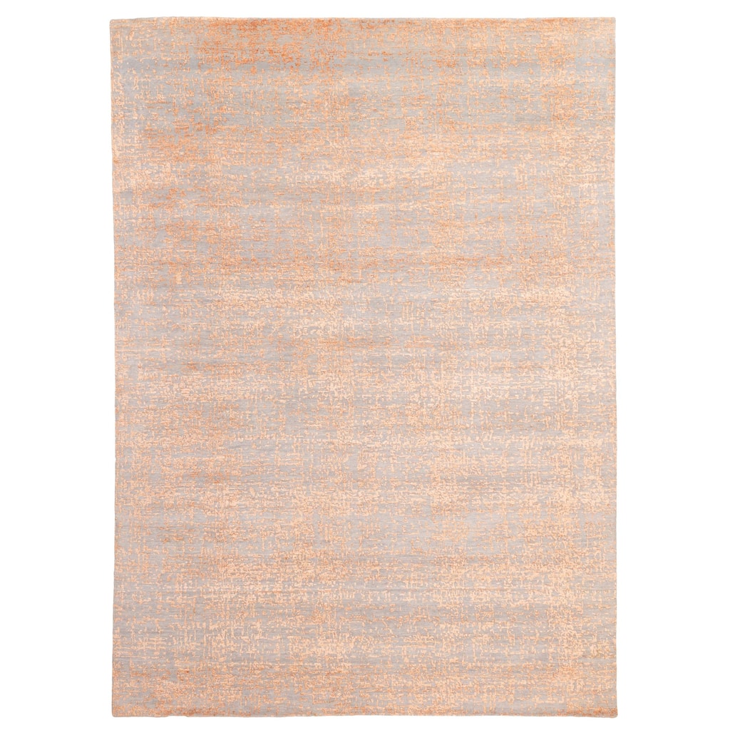 ECARPETGALLERY Hand-knotted Legacy Copper, Grey Silk, Wool Rug - 8'8 x 11'11