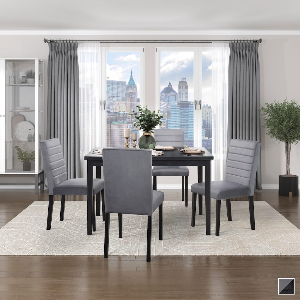 Siena Wood 5-Piece Dining Set