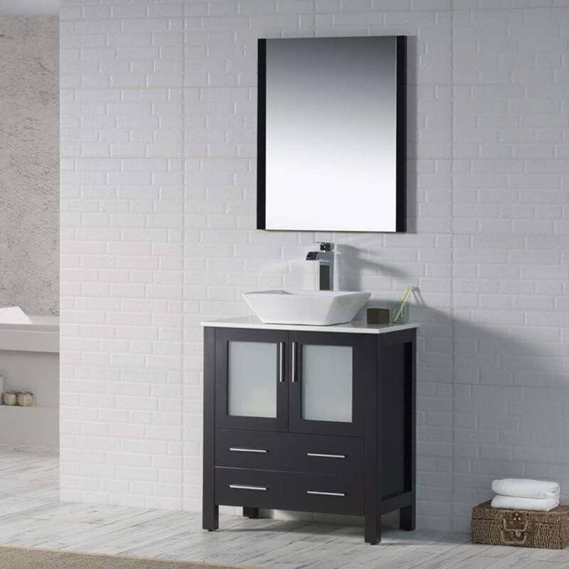 Blossom Sydney 30" Bathroom Vanity with Ceramic Vessel Sink and Mirror