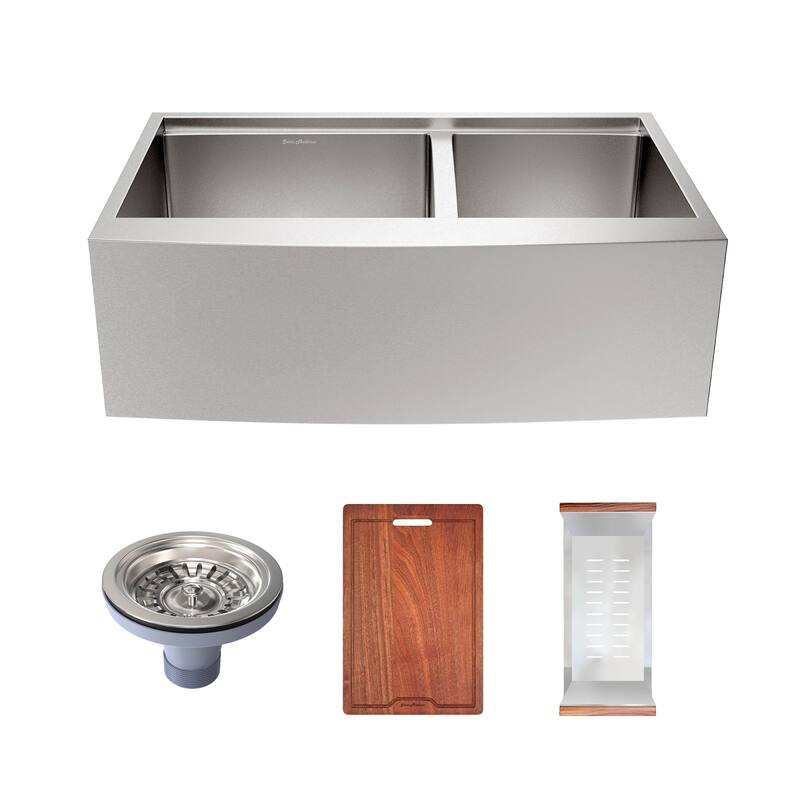 Swiss Madison SM-KS785 Rivage 33" Farmhouse Double Basin Stainless