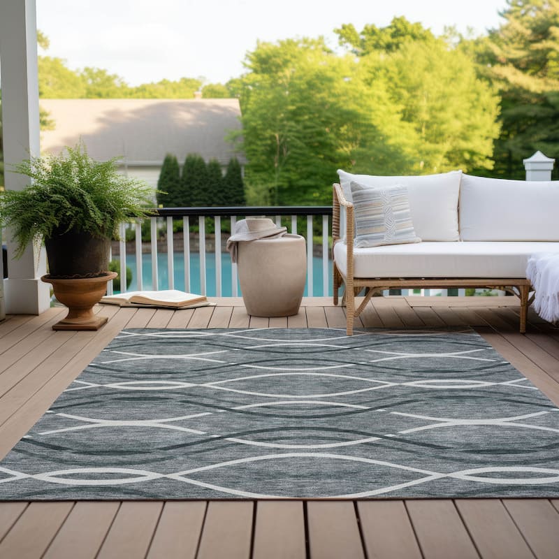 Machine Washable Indoor/ Outdoor Chantille Contempo Deco Rug