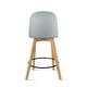 preview thumbnail 35 of 74, Farmhouse Plastic Round Bar Counter Stool Height High Chair Natural Solid Wood Kitchen Dining Patio Modern, Single, Set of 1