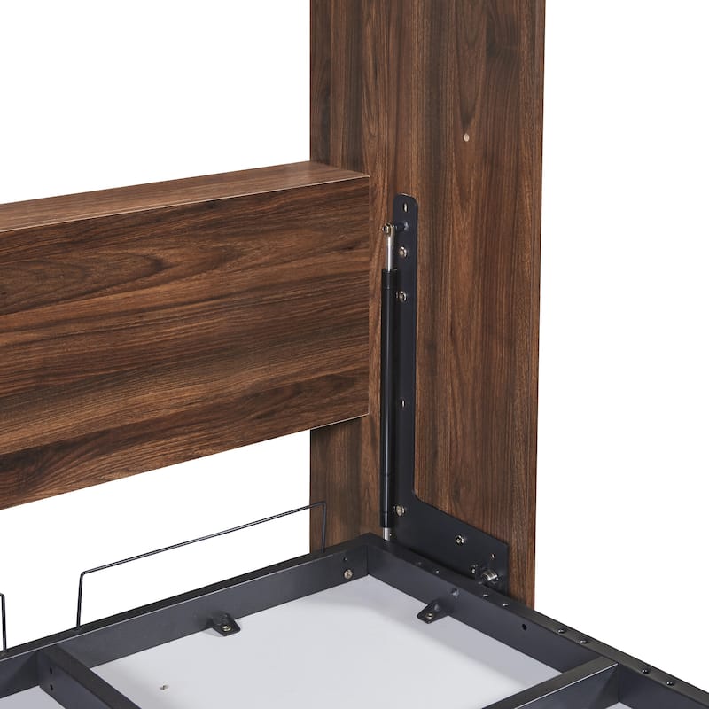 Twin Size Murphy Bed Wall Bed with Cabinet