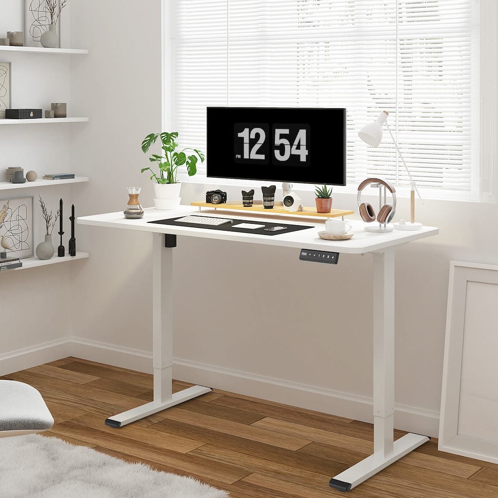 FLEXISPOT 55 x 28 Home Office Standing Desk Electric Height Adjustable Desk with LED Memory Control