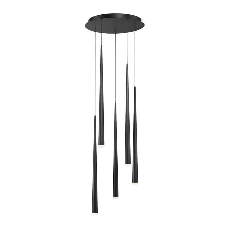 Modern Forms Cascade 5 Light 17" Wide LED Crystal Multi Light Pendant