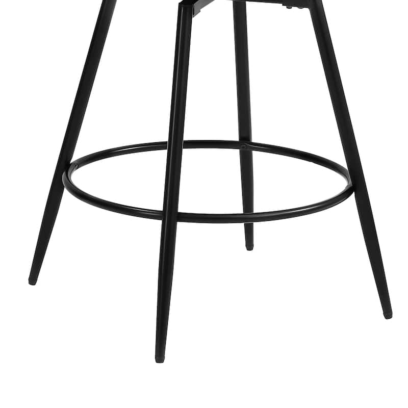 Swivel Bar Stools Set Of 2/3/4, Metal Bar Stools, Modern Upholstered Bar Stools For Kitchen Island - 20.3"W X 20.3"D X 39"H