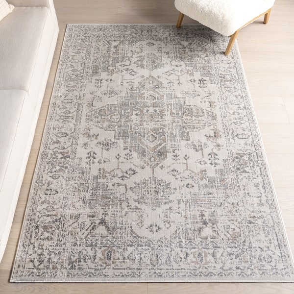 slide 2 of 8, Nuloom Lilibet Traditional Medallion Area Rug 10' x 14' - Grey - Rectangle